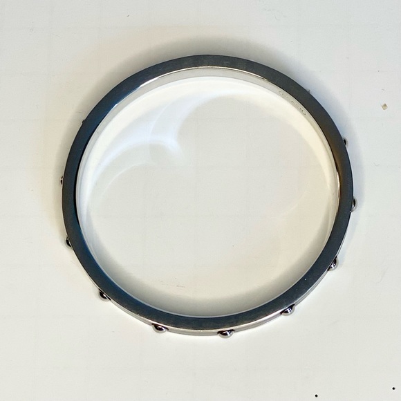 Coach Signature Silver and Plumb Studded Enamel Bangle Bracelet - Picture 4 of 7